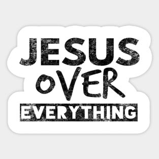 Jesus Over Everything Funny Christian Sticker